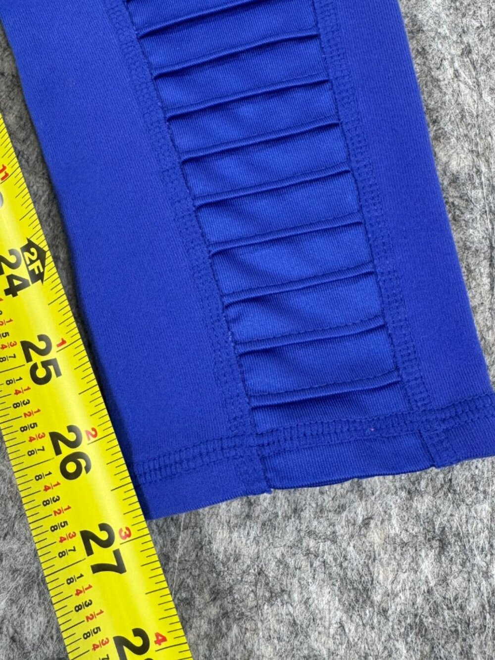 Alo Yoga Electric Blue Leggings Sz S Ankle Moto Low Rise - Picture 6 of 10